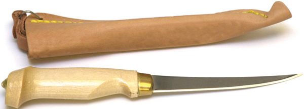 EC WOOD HANDLE FILLET KNIFE 4"SS