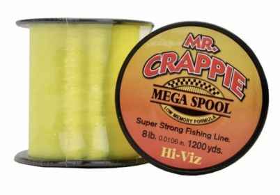 Lews Mr Crappie Mono Line 1200yd 8lb H iVis Yellow