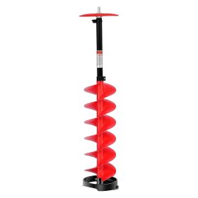 Ice Auger Drill Bit, 8in Diameter 41in Length, Cordless Nylon Ice Fishing Augers With Extra 13.4in Extension Rod, Drill Adapter