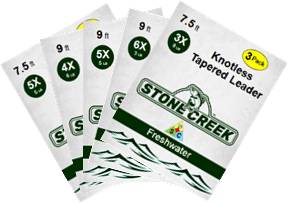 Stone Creek™ 7.5' Leaders (Option: Stone Creek™  - 7-1/2' - 3X Leader / 3 Pack)