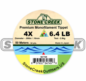 Monofilament Tippet Spools - 50M (Option: Stone Creek™ Monofilament Tippet - 1X - 50M)
