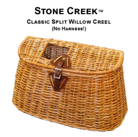 Split Willow Fishing Creels (Option: Classic Split Willow Creel - 16" - No Harness)