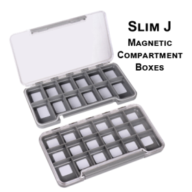 Slim J Magnetic Fly Boxes (Option: Slim J Magnetic Fly Boxes - 12 Compartment)